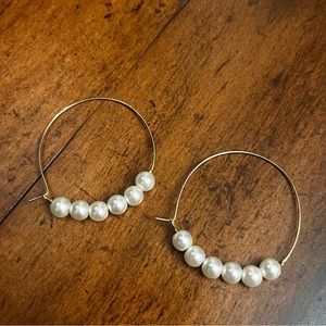 ❄️Loft Pearl hoops